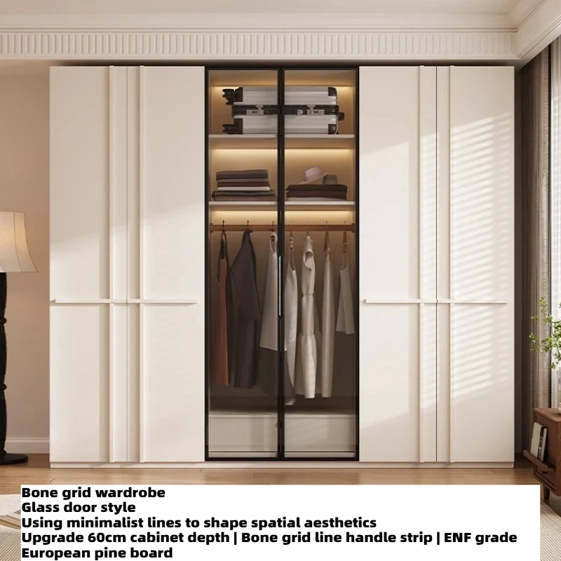 Wooden Wardrobe Bedroom Home ENF Environmental Protection Double Door Comforter Open Closet Closet Gabinete Bedroom Furniture