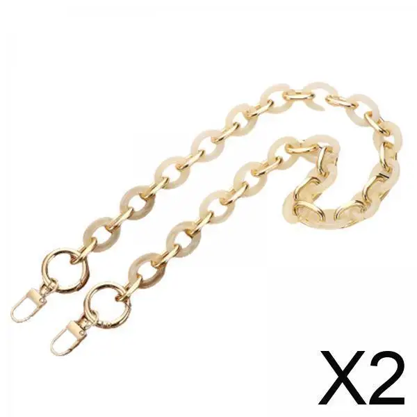 

2x Bag Chain Strap for Purses And Handbags Detachable Accessory for DIY Projects