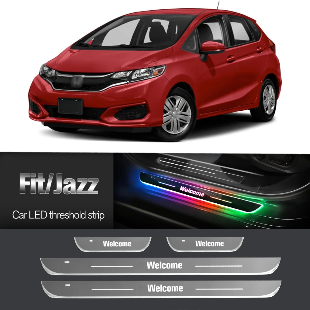 

Car Door Sill Light For Honda Fit Jazz 2002-2023 2003 2007 2008 2020 Customized Logo LED Welcome Threshold Pedal Lamp Accessorie