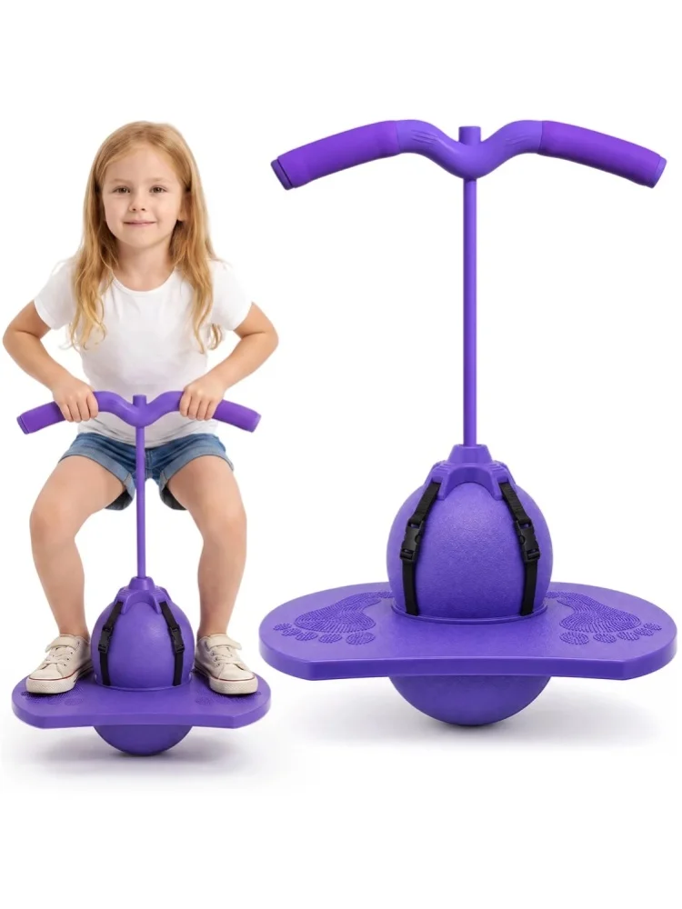 Balance-Sprungball für Kinder & Erwachsene, Sprungbälle mit Pumpe & Aufblasnadel, Indoor- & Outdoor-Spaß für Balance, Koordination und Fitness, 35x65cm