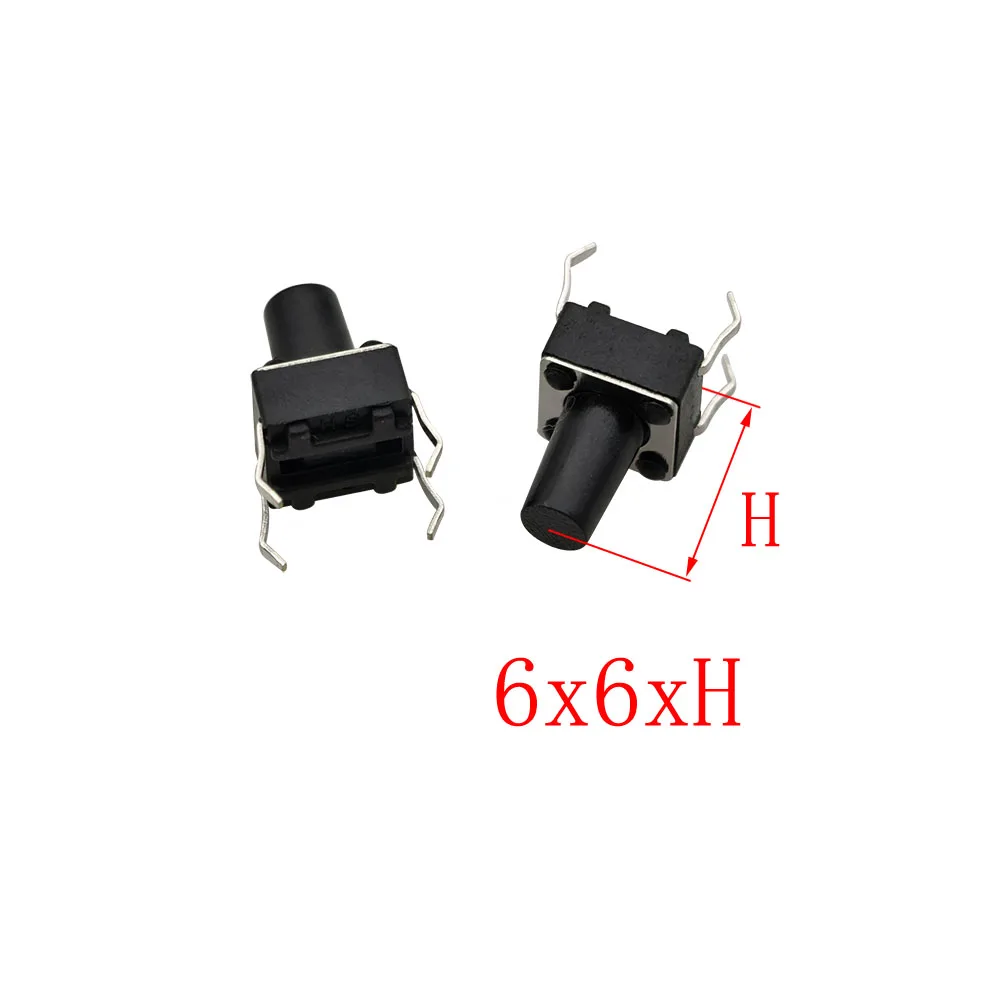 6x6mm Mini Panel PCB chwilowy dotykowy takt przełącznik wciskany DIP 4Pin 6x6x4.3mm 5/6/7/8/9/10/11/12/13mm — zdjęcie 6