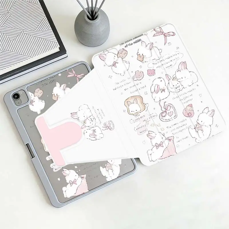 360° Rotate Tri-Fold Smart Case For iPad 10.2 7/8/9 4/5 10.9 10th IPad Mini6 8.3 Pro 10.5 Pro11 iPad A16 2025 11 Air11/13