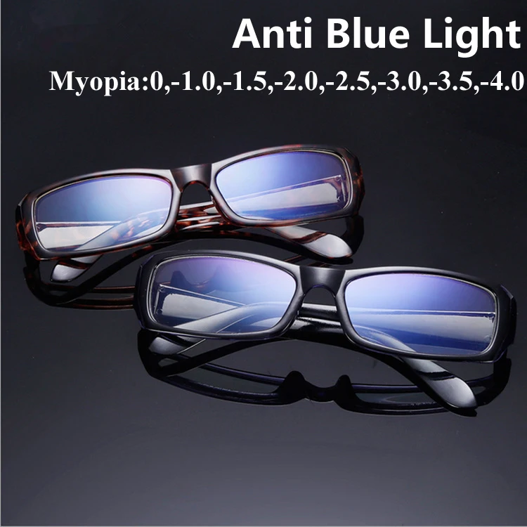 

Anti-blue Light Myopia Glasses Simple Women Men Nearsighted Read Eyeglasses Compture Short-sight Optical Spectacles Diopter