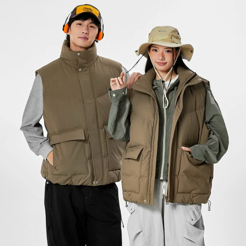 

Korean Streetwear Vest Men Windproof Vests Men Sleeveless Jacket Autumn Winter Casual Vest Coat Men Women Warm Thicken Waistcoat