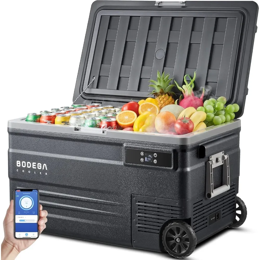 Geladeira portátil de 80 litros, freezer RV de zona única de 75 litros, controle de aplicação WiFi - 4 °   F-68 °   F refrigerador automotivo