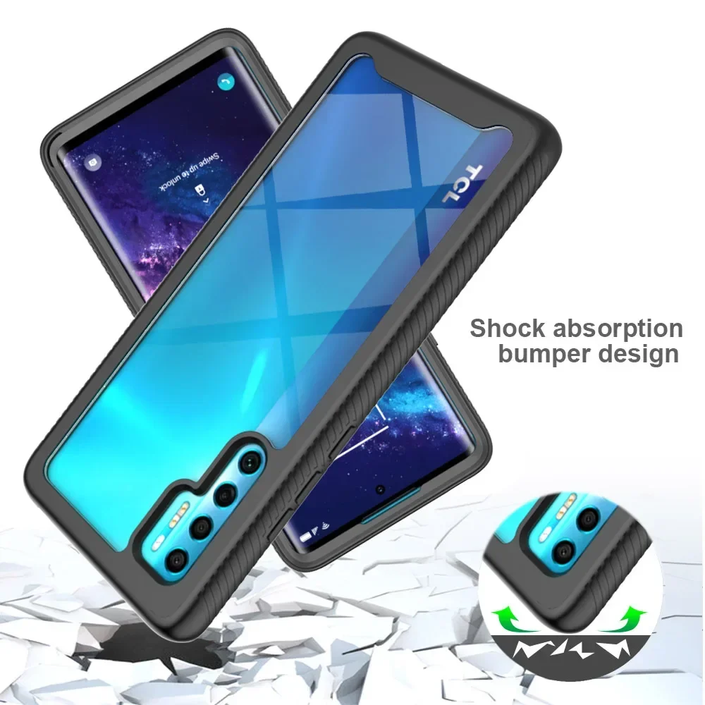 TPU/PC Sky Case for TCL 20 Pro 5G 20s 20L 20L+ Clear Funda Capa Rugged Hybrid Shockproof Shell Heavy Duty Phone Cover