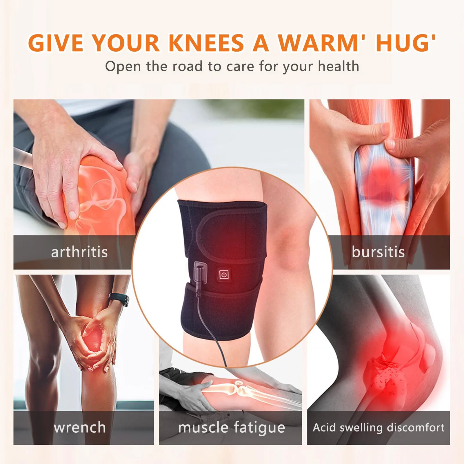 Knee Massager with Heat Arthritis Knee Support Brace Heating for Knee Arthritis Injury Joint Pain