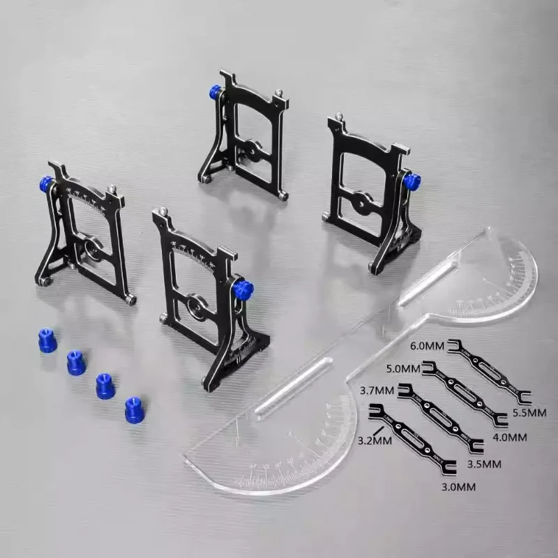 1/10 Scale RC Setup Station on-Road/Drift/Race Car Alignment Tool with Linkage Tuner Suspension Tuning Gauge for 1/10 RC Cars