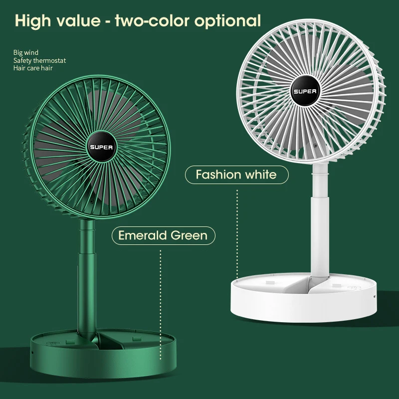 Mini Portable Fan Table Fan 5V 9W Rechargeable Fan Hand Folding Fan Desk Fan Electric Fan Small Fan Usb Fan Floor Fan For Home