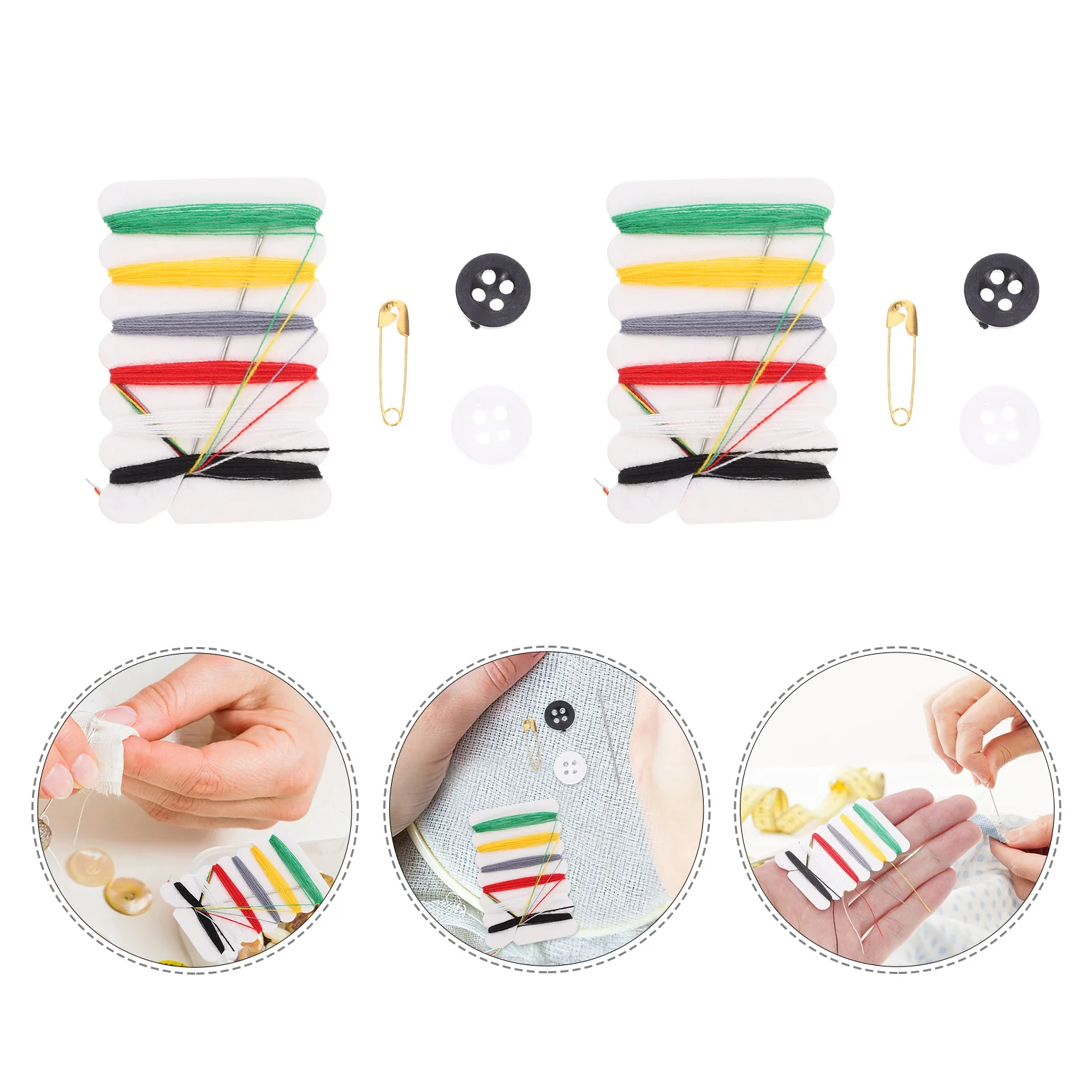 

100Packs Travel Sewing Kit Essential Thread Needle Button Pack for on-The-Go Repairs Perfect Gift for Sewers and Backpackers