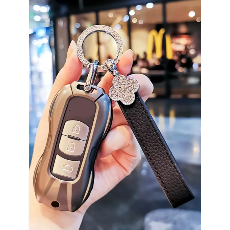 

For Mazda3 Axela keycase CX4 CX5 cx8 Atenza Mazda6 zoom MX5 keyshell keychain keycover car shell buckle car keys accessories