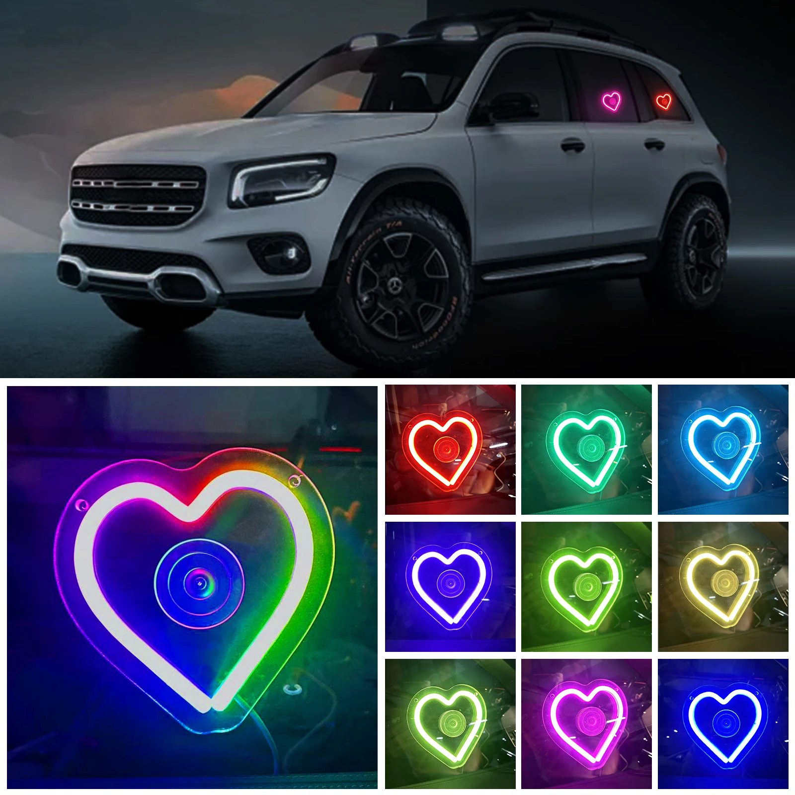 

Светодиодный ночник в форме сердца и неба 5 В с питанием от USB Galaxy RGB лампа для декора на крыше автомобиля, детская комната