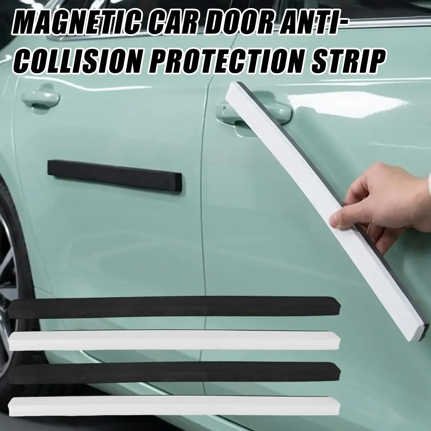 Anti-Collision Strip Magnetic Adhesive Car Door Edge Bumper Protection Strip Universal Door Buffer Parking Bump Prevention