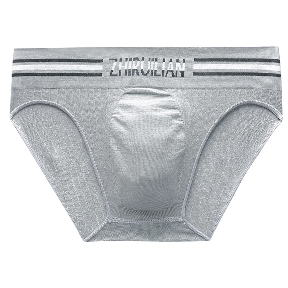 Basic Style Men Striped Underwear M-XXL Size Bulge Pouch Briefs Shorts Low Waist Breathable Elastic Panties Bikini