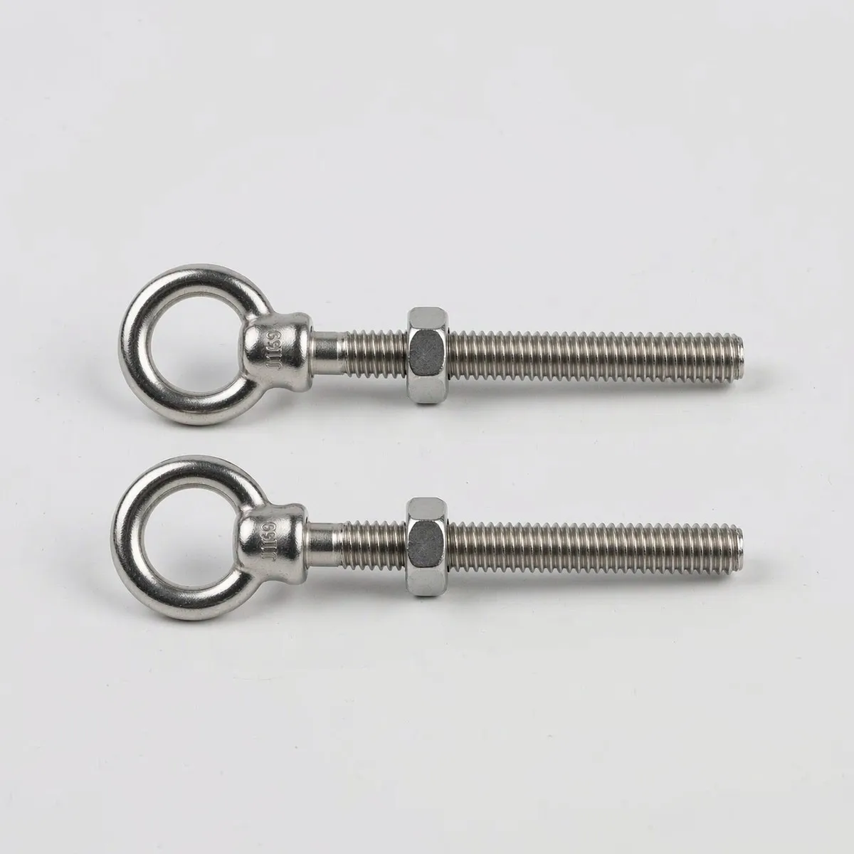 Long Shoulder Eye Bolt M6-M12 with Nut 5Pcs, 316 Stainless Steel Ring Lifting Bolts for Crane Rigging Wire Rope Hanging