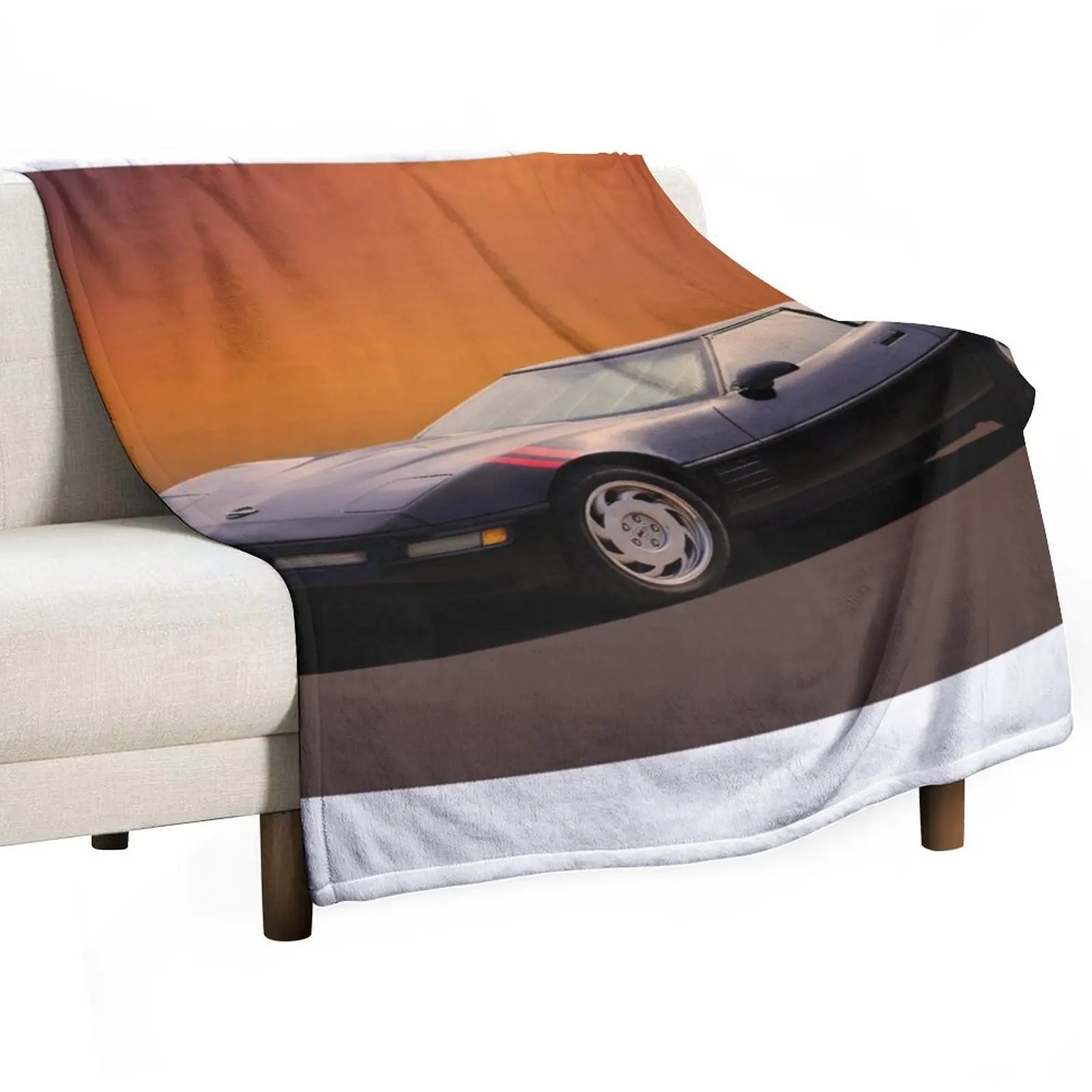 1991 Chevrolet Corvette C4 Coupe Throw Blanket Designers decorative Cute Plaid Blankets