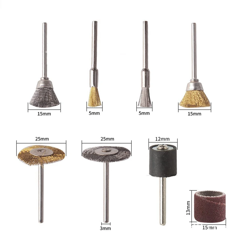 Zestaw szczotek drucianych M12K-47 z mosiądzu, szczotki do polerowania stali nierdzewnej, pełny zestaw do czyszczenia rdzy, szczotka do Dremel