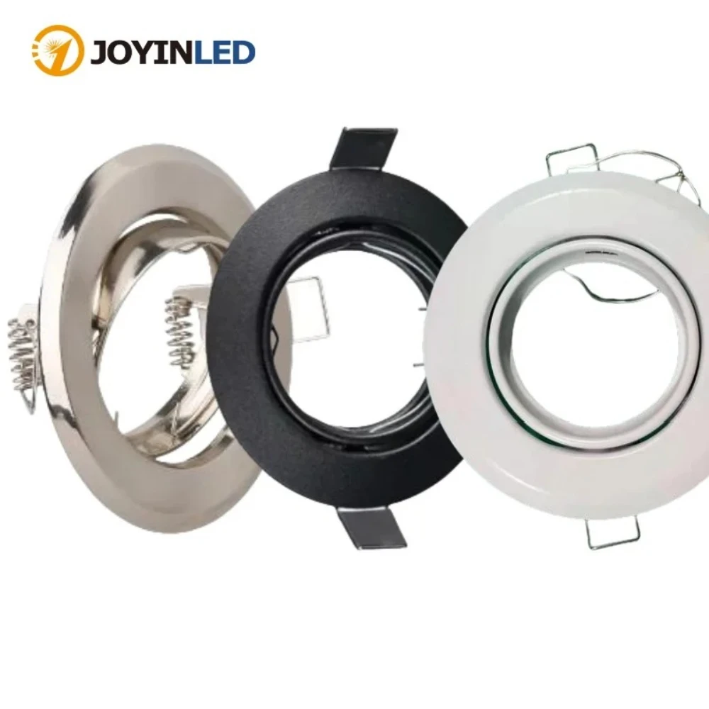 

1/2pcs Downlight Frame Ceiling Led Spot Round Fixture Holder Adjustable for MR16 GU10 Bulb Holder Recessed Spot Light Bracket