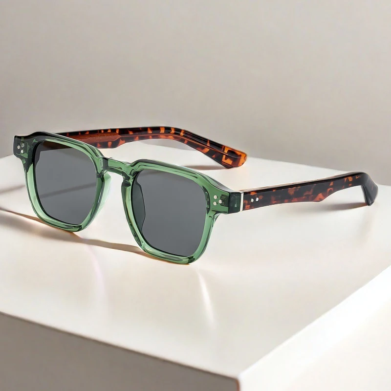 CATERSIDE Klassische quadratische Sonnenbrille für Herren und Damen, Core Insert Temple, Luxusmarke, Sonnenbrille für Reisen, Strand, Party, Festivals, Geschenke – Detail 4