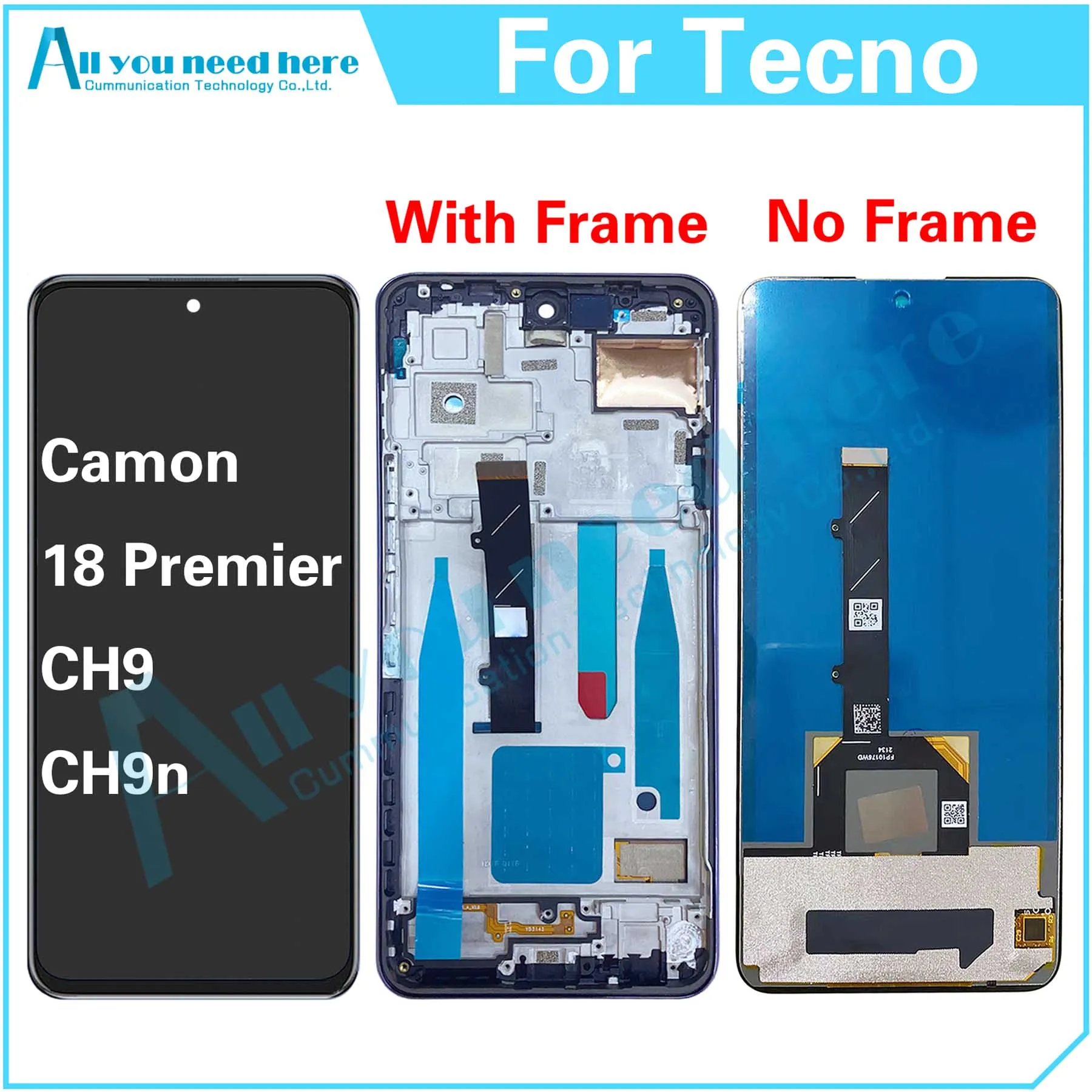 

100% Test For Tecno Camon 18 Premier CH9 CH9N LCD Display Touch Screen Digitizer Assembly For Camon18Premier Replacement