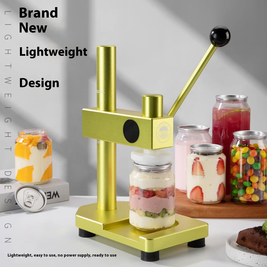 Manual Automatic Sealing Machine Disposable Can Hand Capping Commercial Milk Tea Commercial Capping Machine for Food 51mm