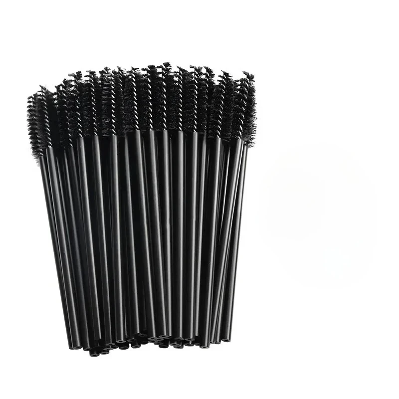 Wholesale 50pcs DisposableGlitter Lash Comb Spoolies Crystal Eye lash Micro Makeup Applicators Eyelash Brushes  Mascara Wands