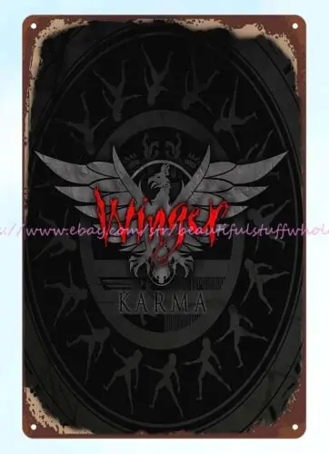 WINGER Karma metal tin sign modern wall decor