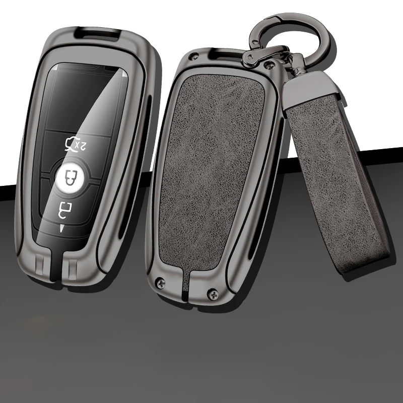 เคสกุญแจรีโมทคอนโทรลรถที่มีสไตล์สำหรับ Lincoln MKT MKX mkmmkx MERCURY Sport Mondeo หนังสังกะสีอัลลอยแบบไม่มีกุญแจ