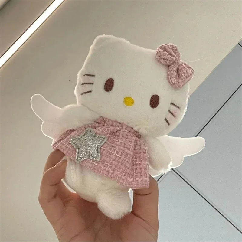 Sanrio Hello Kitty Pluszowa lalka Śliczna kreskówka KT Kot ze skrzydłami Tornister Dekoracja Brelok Modna dekoracja pokoju Prezenty świąteczne