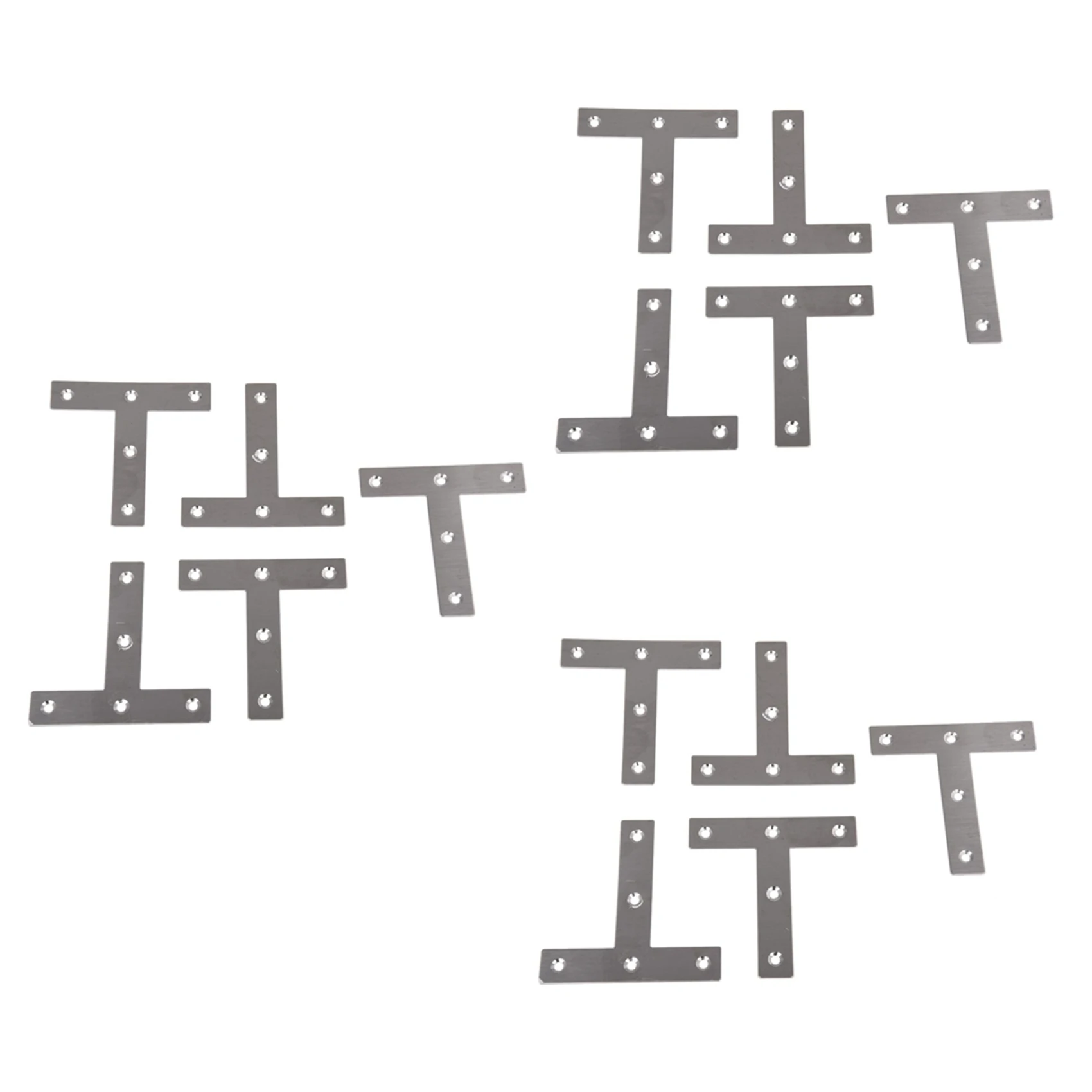 AT29-15 Pcs Angle Plate Corner Brace Flat T Shape Repair Bracket 80Mm X 80Mm