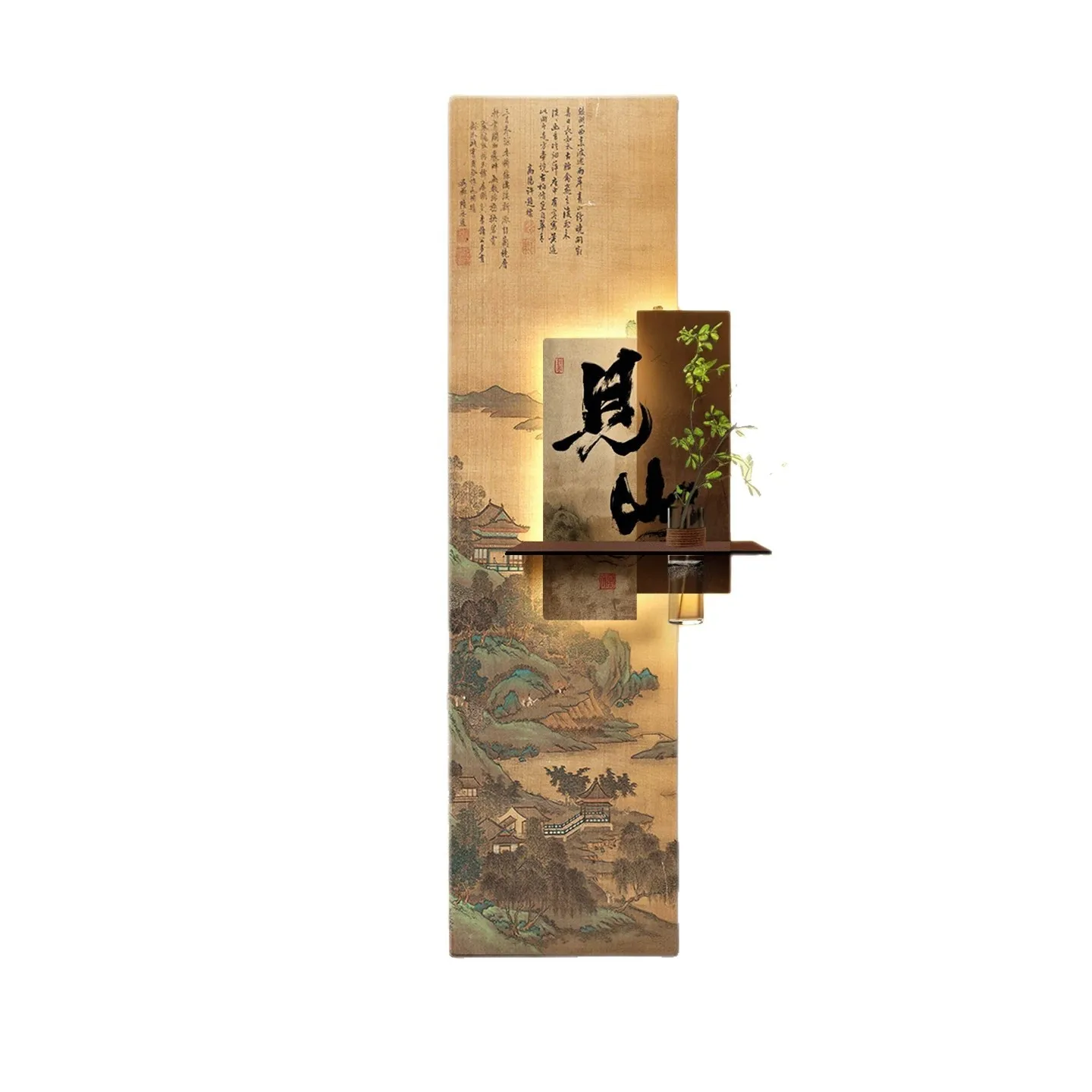 Entrance decorative painting sandstone painting home mural Zen calligraphy hanging