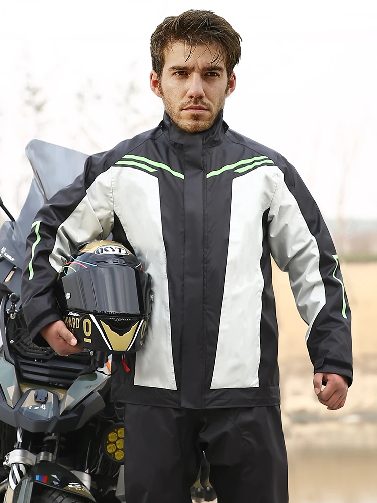 Impermeabile impermeabile all'aperto Scooter uomo moto Poncho con cappuccio Ciclismo impermeabile moda Chubasquero Ciclismo casa vita Poncho