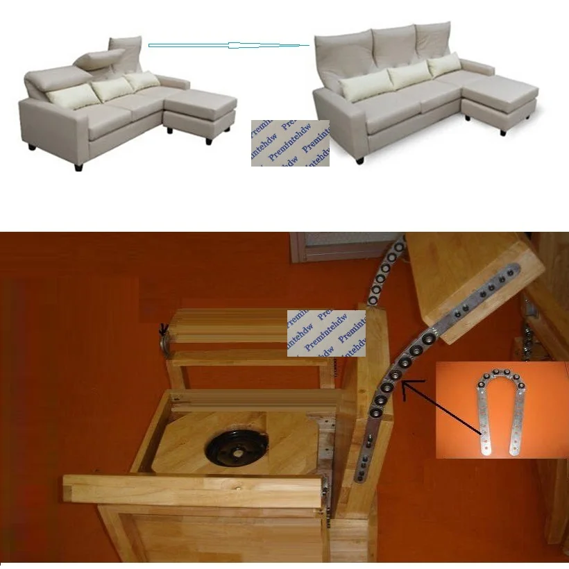 2Pcs Sofa Sectional Chain Joint Hinge Angle Adjusting Mechanism For Arm Back Headrest