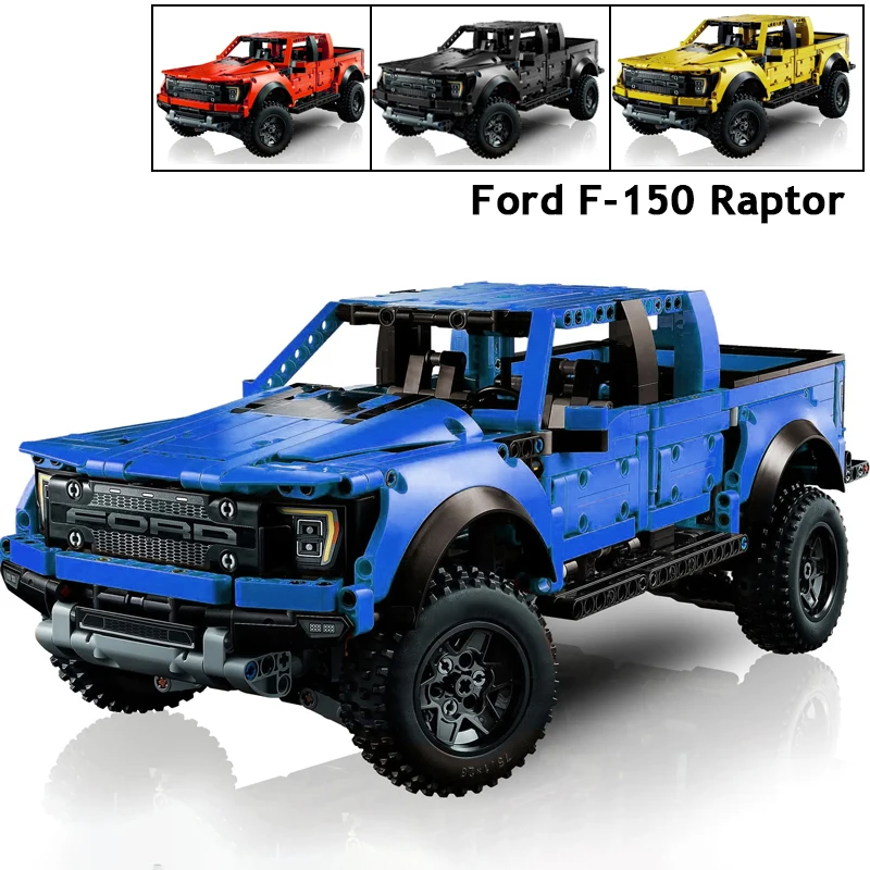 

Технический грузовик, 1379 шт., строительные блоки Ford Raptors F-150 Pickup, гоночный автомобиль MOC 42126, модели игрушек SUV, автомобилей, кирпичи для детей, подарки