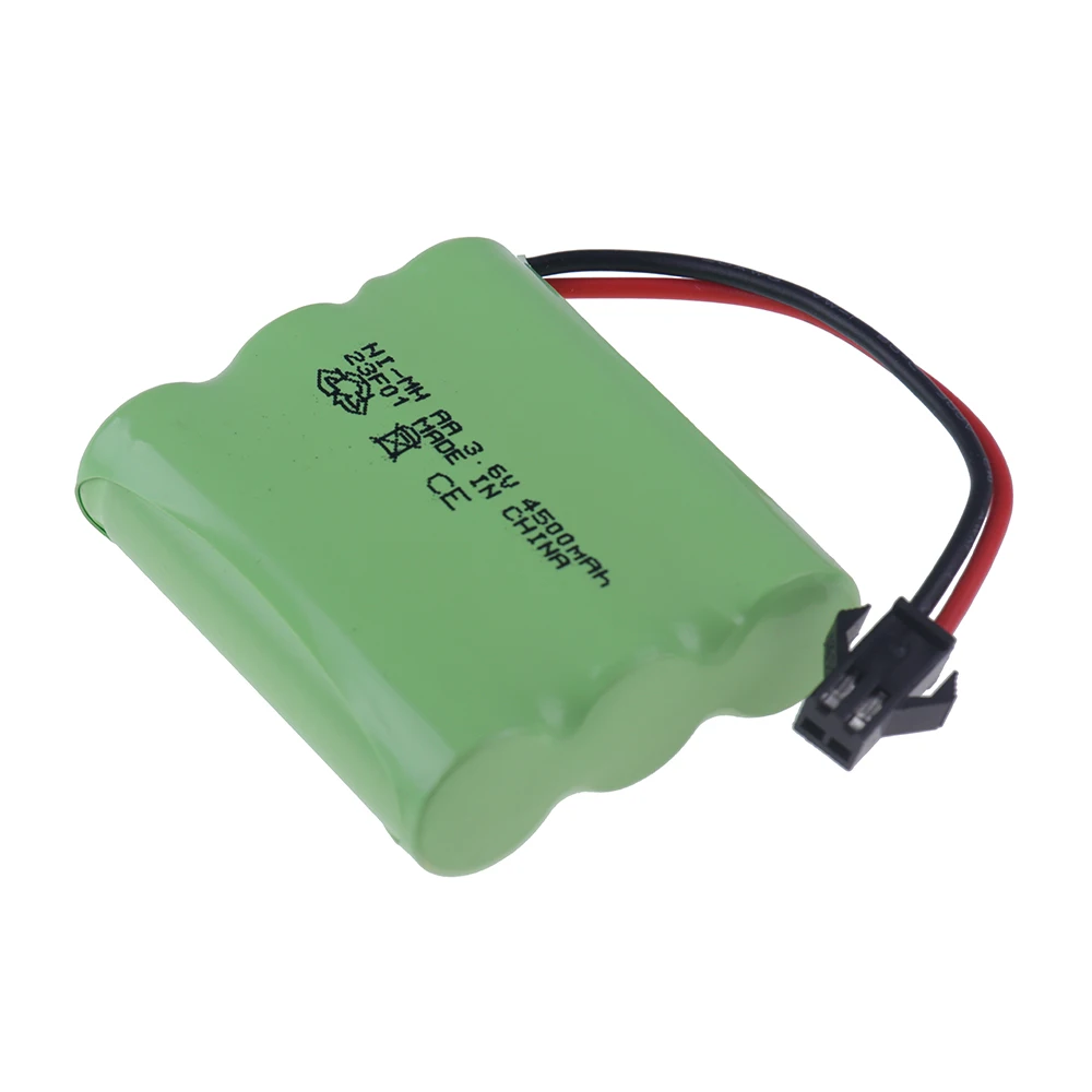 NI-MH 3.6V 4500mAh แบตเตอรี่ AA พร้อมปลั๊ก sm/jst/tamiya สำหรับของเล่น RC รถยนต์รถถังรถบรรทุกหุ่นยนต์เรือ NiMH 3.6V แบตเตอรี่แบบชาร์จไฟได้