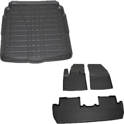 Refref Peugeot 3008 GT Line Refref 4D Mat + Trunk Pool 2016 Model and Compatible with the Black Color