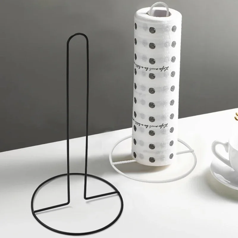 Stainless Steel Tissue Holder, Multifunctional Packaging Paper Storage Rack, Dining Table Vertical Storage Roll Paper Holder
