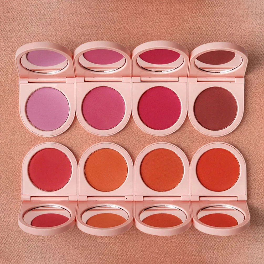 Blush en poudre avec logo personnalisé, longue durée, lisse, haute pigmentation, maquillage, vente en gros, emballage rose, 8 documents, marque privée, 256