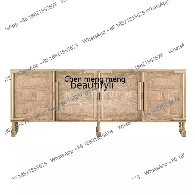 

X R American retro solid wood TV cabinet Nordic dining side cabinet R