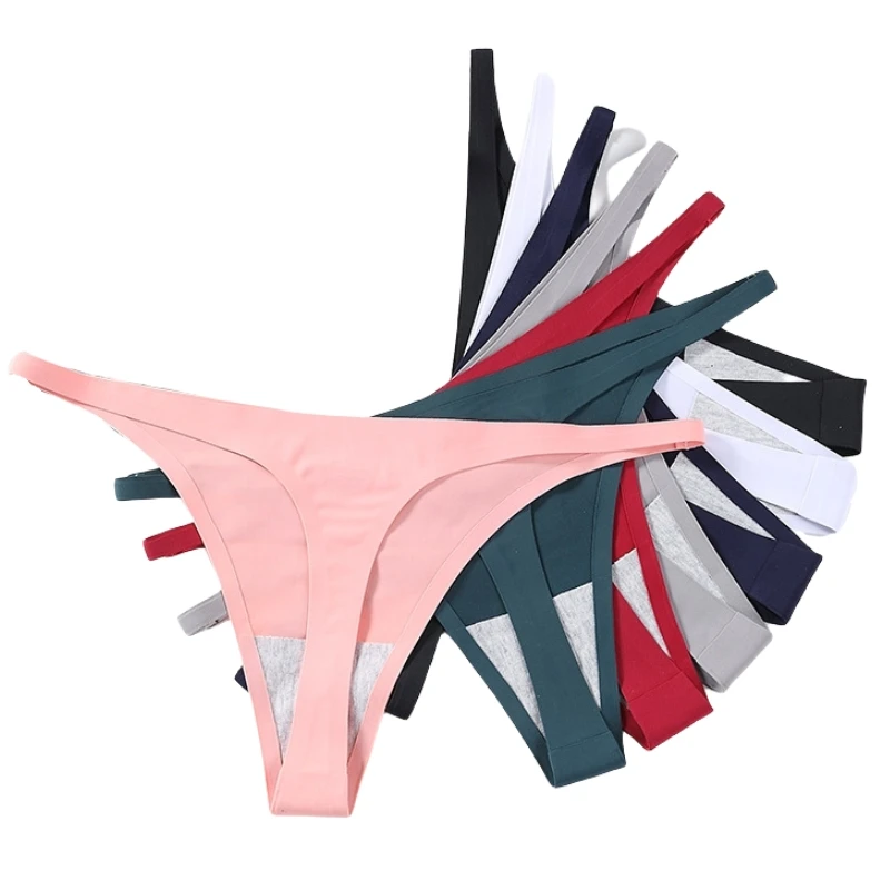 3 stks/set Naadloze Slipje Voor Vrouwen Sexy Thongs Zijdeachtig Comfort Ondergoed Sport Onzichtbare Strings Vrouwelijke Pantys Lingerie