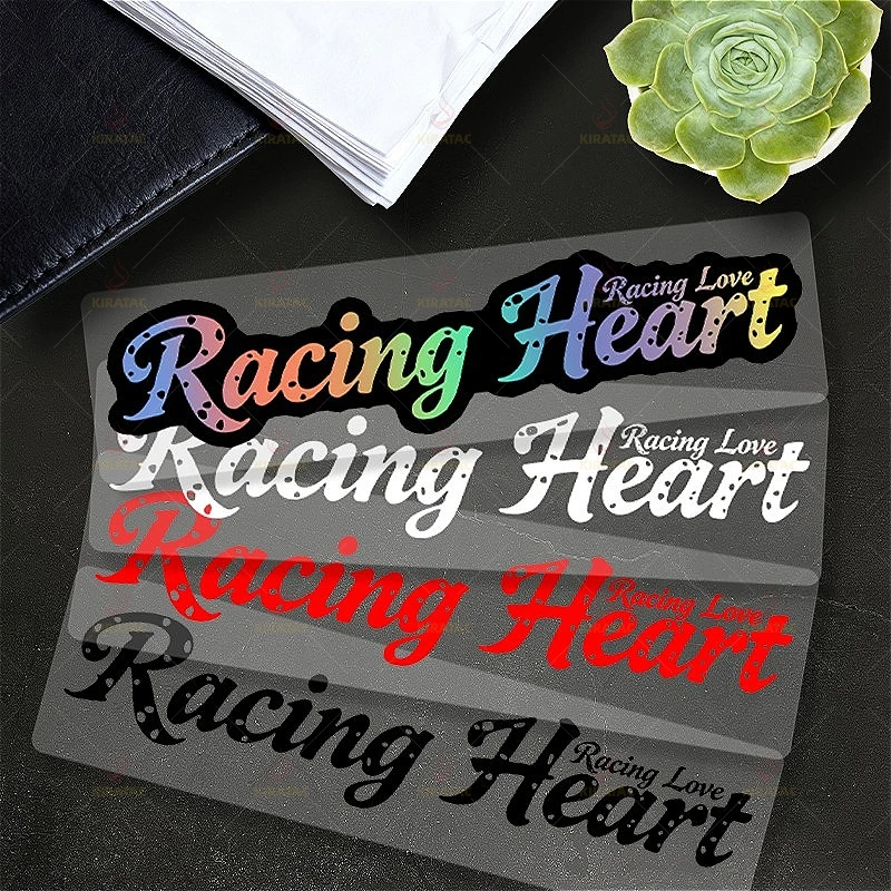 

1pc Original Racing Heart Racing Love Car Sticker Waterproof for Auto Window Trunk Door Motorcycle Fairing Bicycle Vinyl Decal