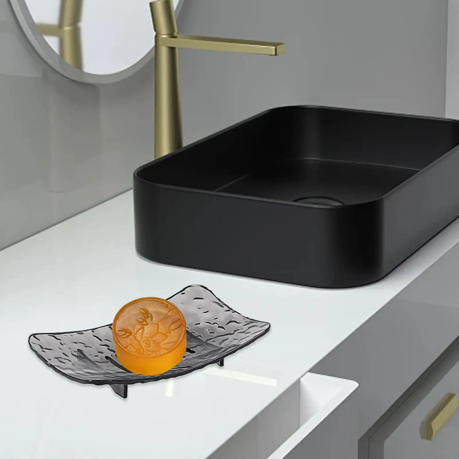 Bathroom Soap Dishes Drain Hole Design Soap Dishes Non-Slip Base Long-lasting Soap Saver Soap Tray for Family Traveling Gym