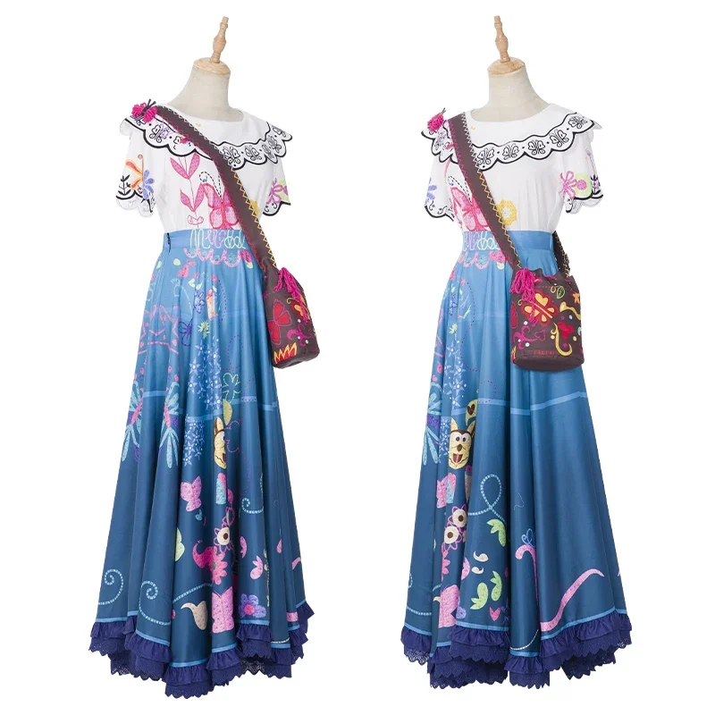 

MINISO Disney Mirabel платье принцессы комиксов Encanto косплей фильм костюмы принцессы игра Хэллоуин Рождество карнавал полный комплект