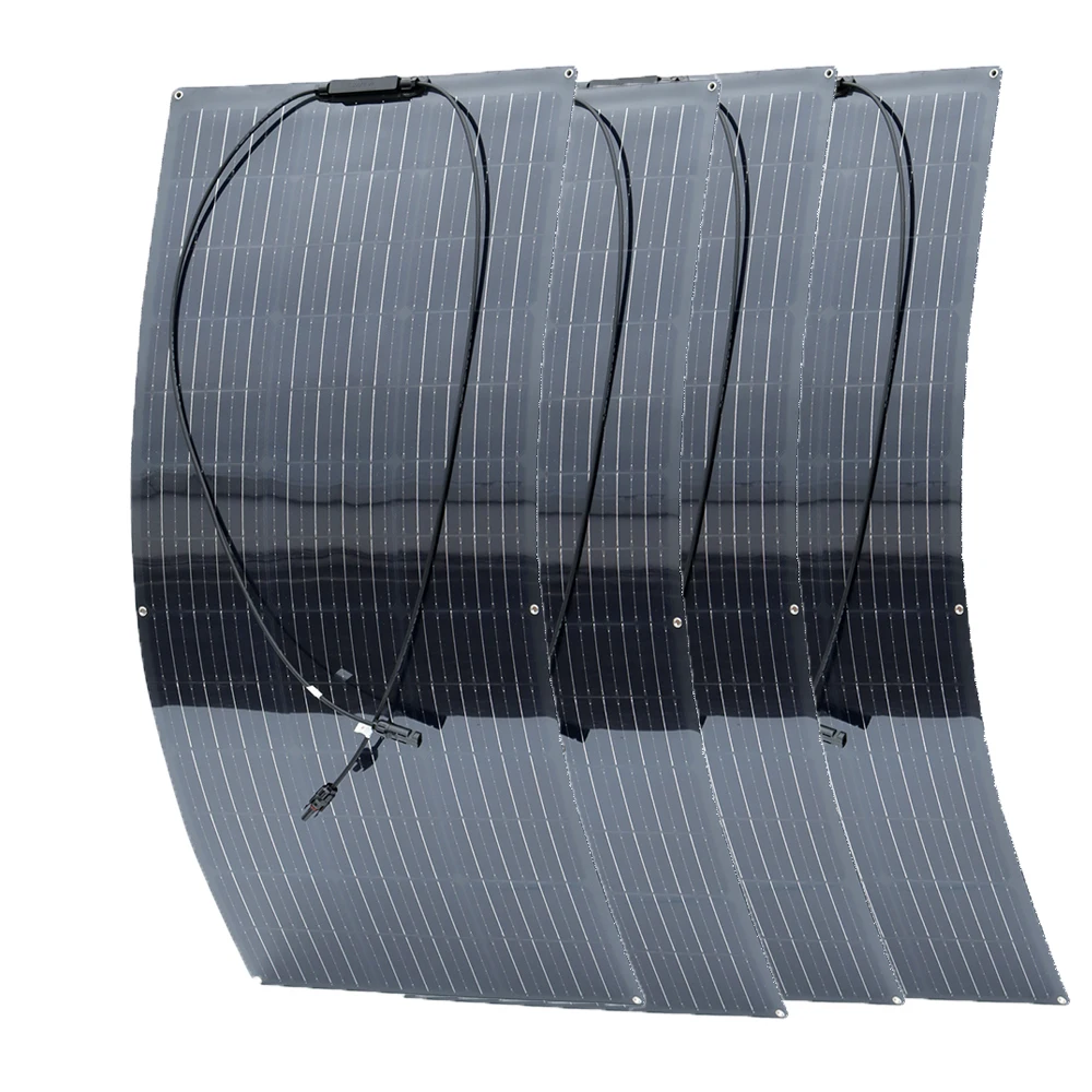 Bougang Solar Panels neue halb flexible Solar panel Balkon Photovoltaik PV 1500W 600W 450W 300W 150W 12 Volt | ip67 | Klasse a Zellen | Haustier PET |ETFE Solar Panels
