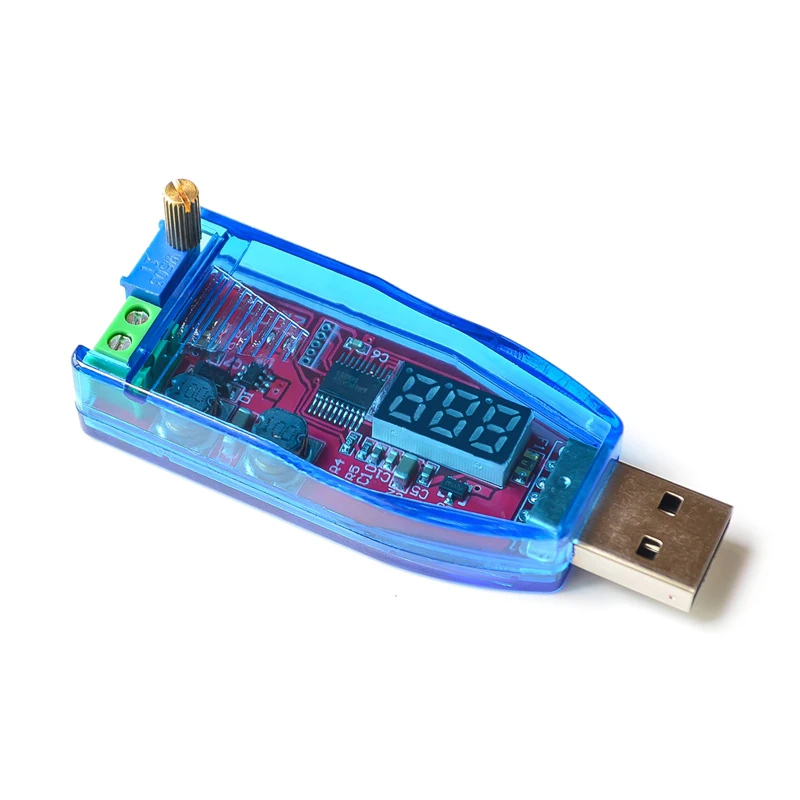 LED DC-DC 5V a DC 1-24V potenciómetro ajustable USB reductor/abajo convertidor Buck Boost fuente de alimentación módulo regulador de voltaje