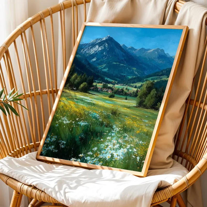 العمارة الألمانية المائية طباعة فنية ، بافاريا سيتي سكيب اللوحة المشارك قماش ميونيخ Garmisch أوغسبورغ ديكور جدران المنزل هدية #4