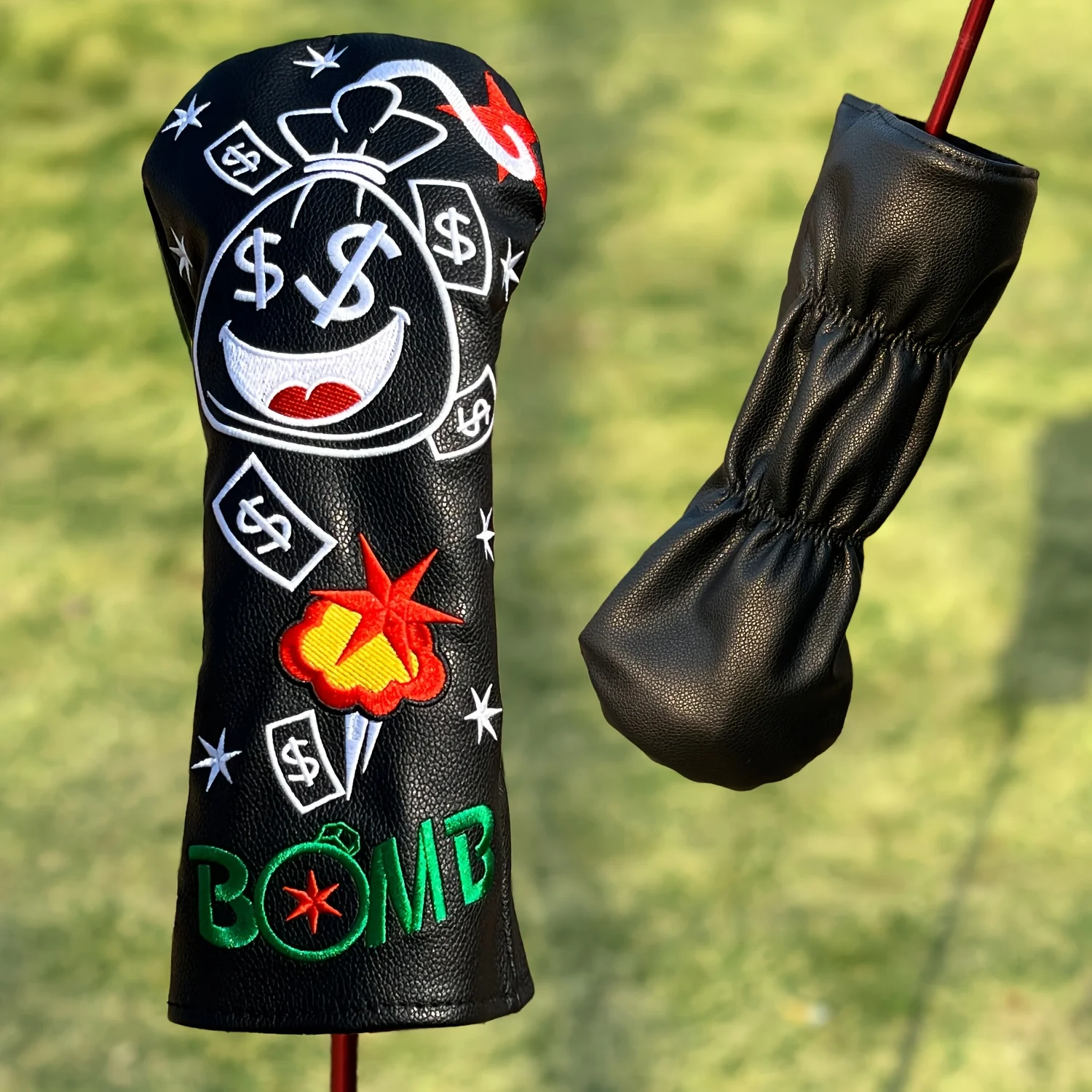 1pc/4pcs Golf Club Headcovers Suitable for - Compatible for Driver, Fairway, Heads: Money Design Club Protective Cover image 4