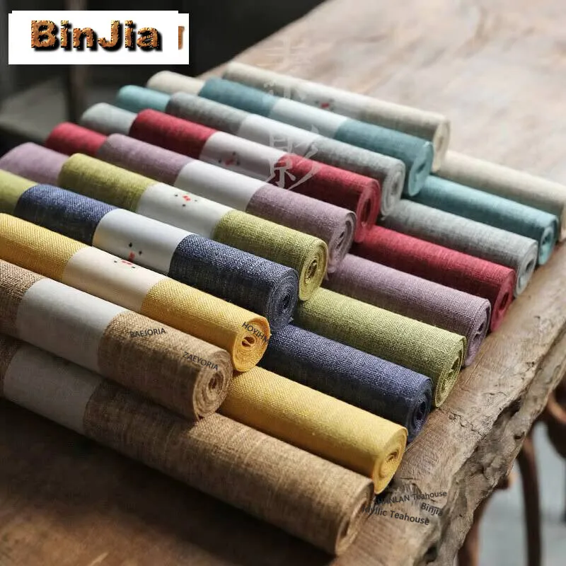 Handmade Cotton and Linen Tea Mat Flag Waterproof Tea Table Mats rag Vintage Drink Coaster Dinner Table Cloth Mat Cafes Crafts view 6
