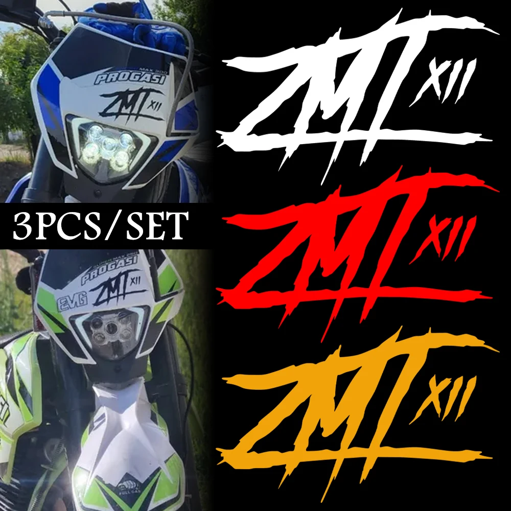 Für KAYO ZMT X11 3 teile/satz Reflektierende Motorrad Aufkleber Moto Motocross Körper Windschutzscheibe Kraftstoff Tank Helm Vinyl Aufkleber Zubehör