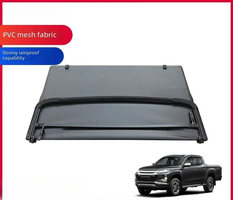

Soft Tri-Fold Tonneau Cover For Mitsubishi Triton L200 , PVC Roll-Up Truck Bed Cover, Waterproof & UV-Resistant, Tailgate Access